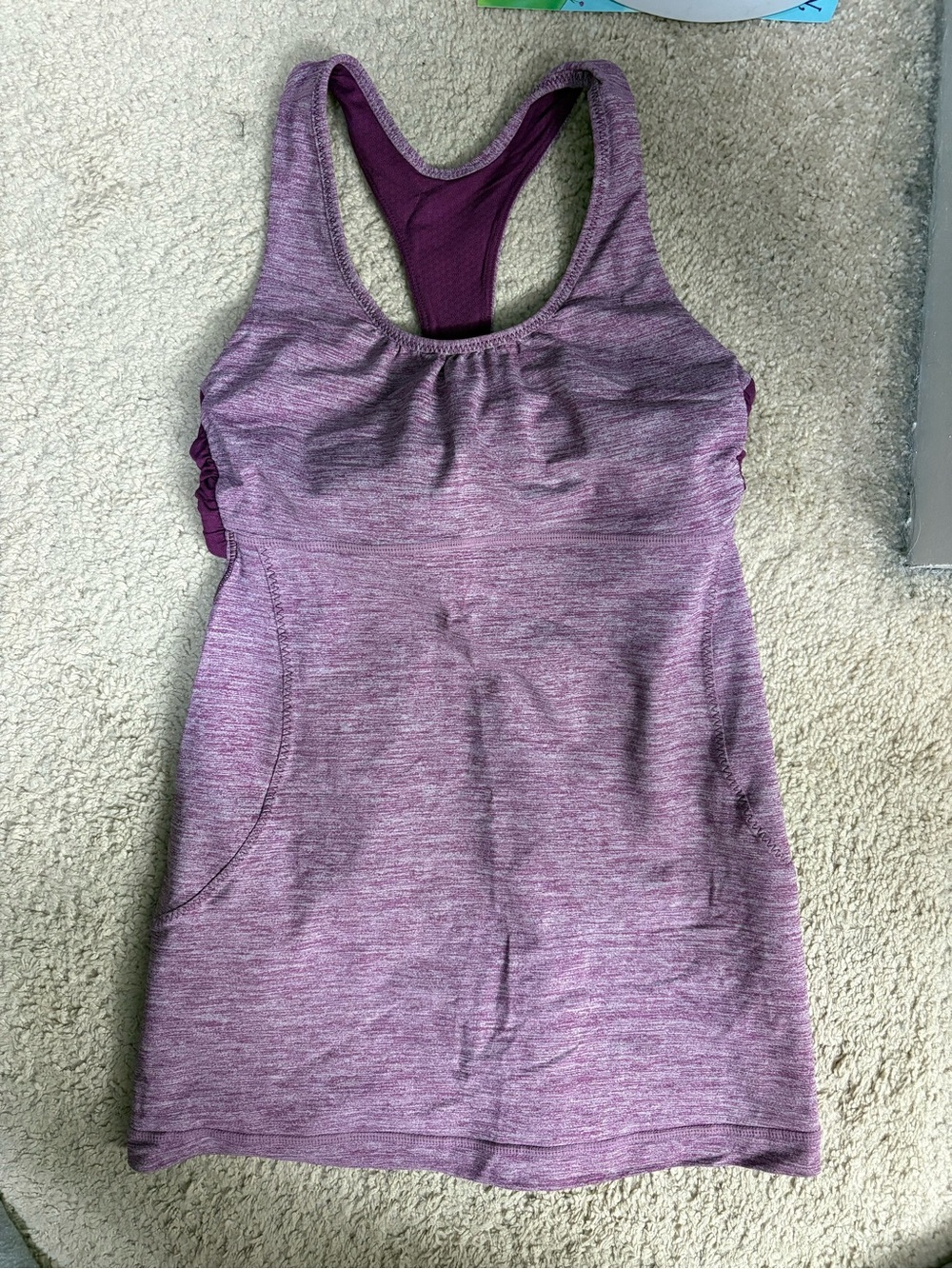 lululemon athletica Purple Heather Cut Out Tank